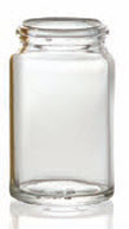 8.5 ml tabletpot, helder, type 3 geblazen glas